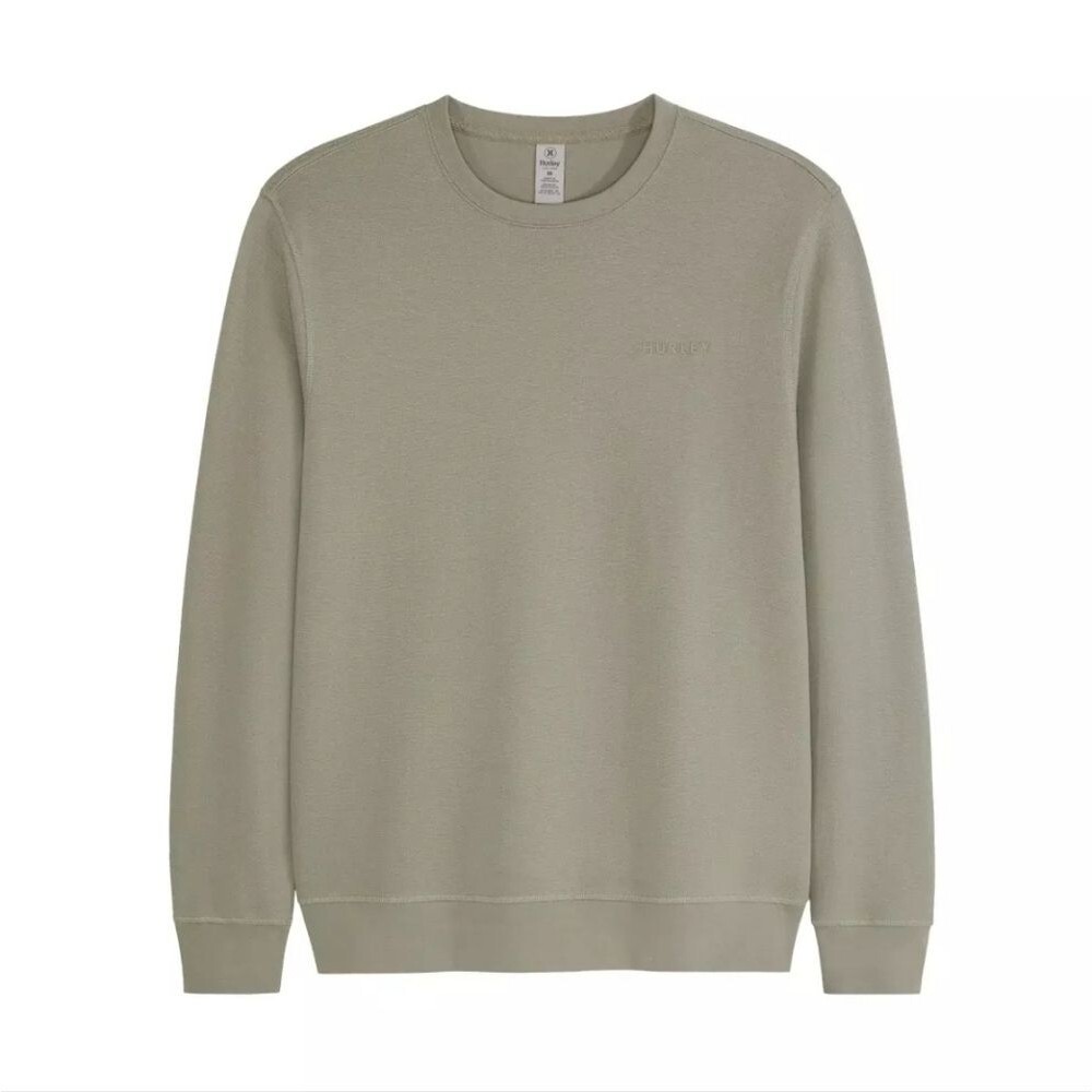 New! Hurley Mens Olive Green Crewneck Long Sleeve Sweatershirt Siz M Regular Fit - Picture 3 of 10